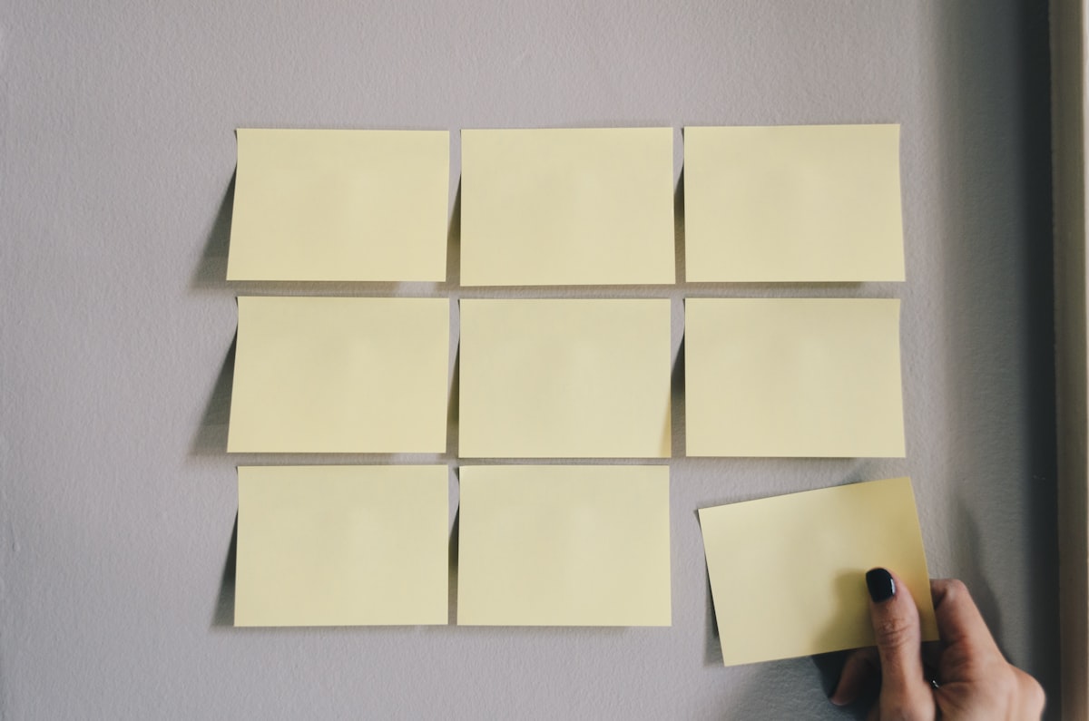 Post-it planning wall
